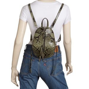 Rebecca Minkoff Julian Mini Snakeskin Embossed Backpack